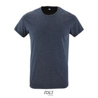 SOL'S REGENT FIT - FÉRFI KÖRNYAKÚ TESTHEZÁLLÓ PÓLÓ Heather Denim