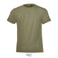 SOL'S REGENT FIT KIDS - ROUND NECK T-SHIRT Heather Khaki