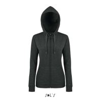 SOL'S SEVEN WOMEN - JACKET WITH LINED HOOD Charcoal Melange