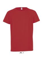 SOL'S SPORTY KIDS - RAGLAN-SLEEVED T-SHIRT Red