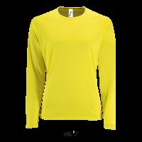 SOL'S SPORTY LSL WOMEN - LONG SLEEVE SPORTS T-SHIRT Neon Yellow