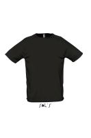 SOL'S SPORTY - RAGLAN SLEEVED T-SHIRT Black