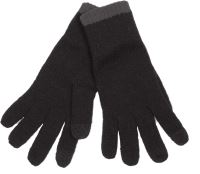 TOUCH SCREEN KNITTED GLOVES Black/Dark Grey