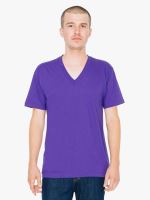 UNISEX FINE JERSEY V-NYAKÚ PÓLÓ Purple